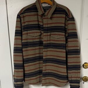 True Grit Multicolor sherpa lined Striped Shirt